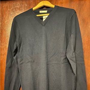 Men’s Black 100% Merino Wool Sweater